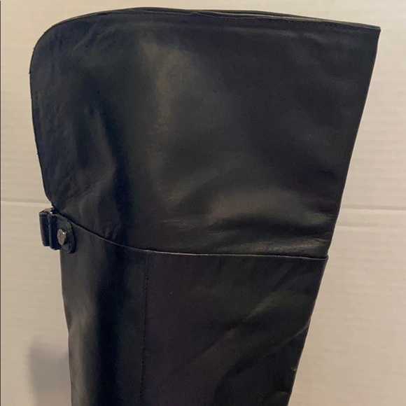 BCBG Genuine Leather Over The Knee Boots